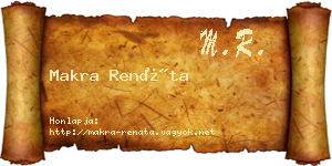 Makra Renáta névjegykártya