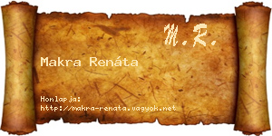 Makra Renáta névjegykártya